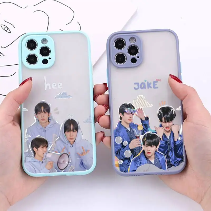 

enhypen kpop Phone Case Matte Shockproof Phone Case For iPhone 12 11 Pro XS Max XR X 8 7 Plus Camera Protection Bumper cover