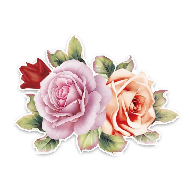 

Car Stickers Interesting Roses Flowers Decor Personalized Modelling Automobiles Moto Exterior Accssories PVC Decals,13cm*10cm