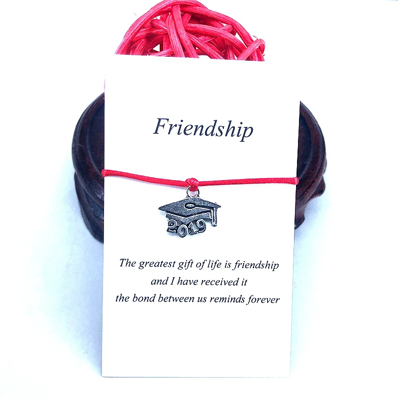 Регулируемый памятный браслет на выпускной Шарм докторская шляпа удачу для