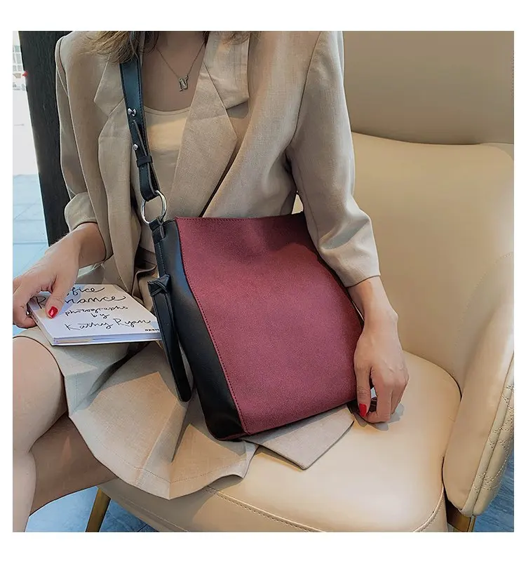 Замшевые женские зимние сумки через плечо женская сумочка и кошелек мессенджеры