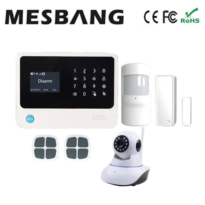 03 Wifi GSM Беспроводная сигнализация домашняя охранная сигнализация wifi сигнализация с английским французским русским испанским, голландским - Цвет: 03