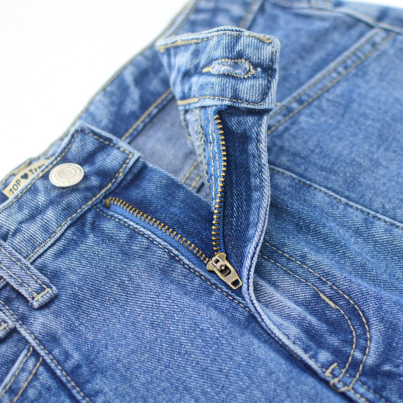 

Women Jeans Pants 2021 New Streetwear High Waist Blue Cotton Wide Leg Trousers Full Length Female Summer Korean Fashion Clothing