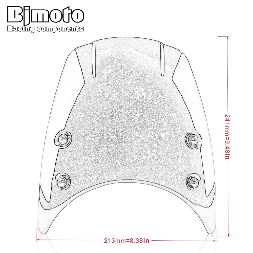 

Motorcycle Street Bike Windshield Windscreen For BMW R NINE T R9T 2014 2015 2016 2017 2018 2019