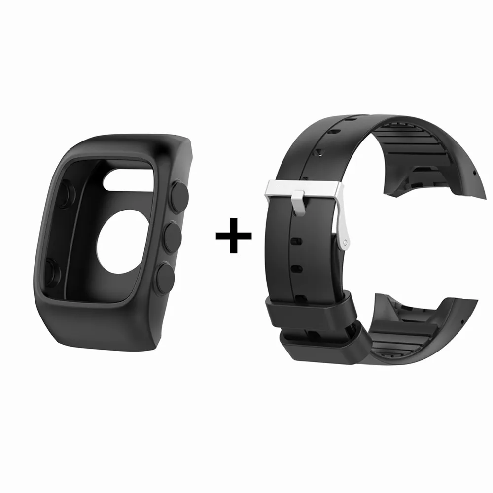 Package 4 2в1 силиконовый ремешок для смарт-часов+ ТПУ полный Чехол для Polar M430 Polar M400 спортивный ремешок на запястье Сменные аксессуары для браслетов - Цвет: Package 4