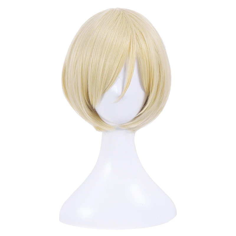 Blonde L-email парик Юри! На льду парики для косплея Yuri Katsuki Victor Nikiforov Yuri Plisetsky короткие синтетические волосы парик для косплея - Цвет: Blonde