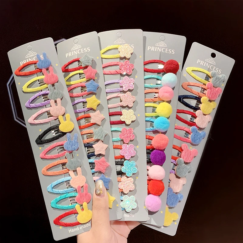 5/10 шт./компл. милые заколки для волос с мультяшными животными и фруктами милое