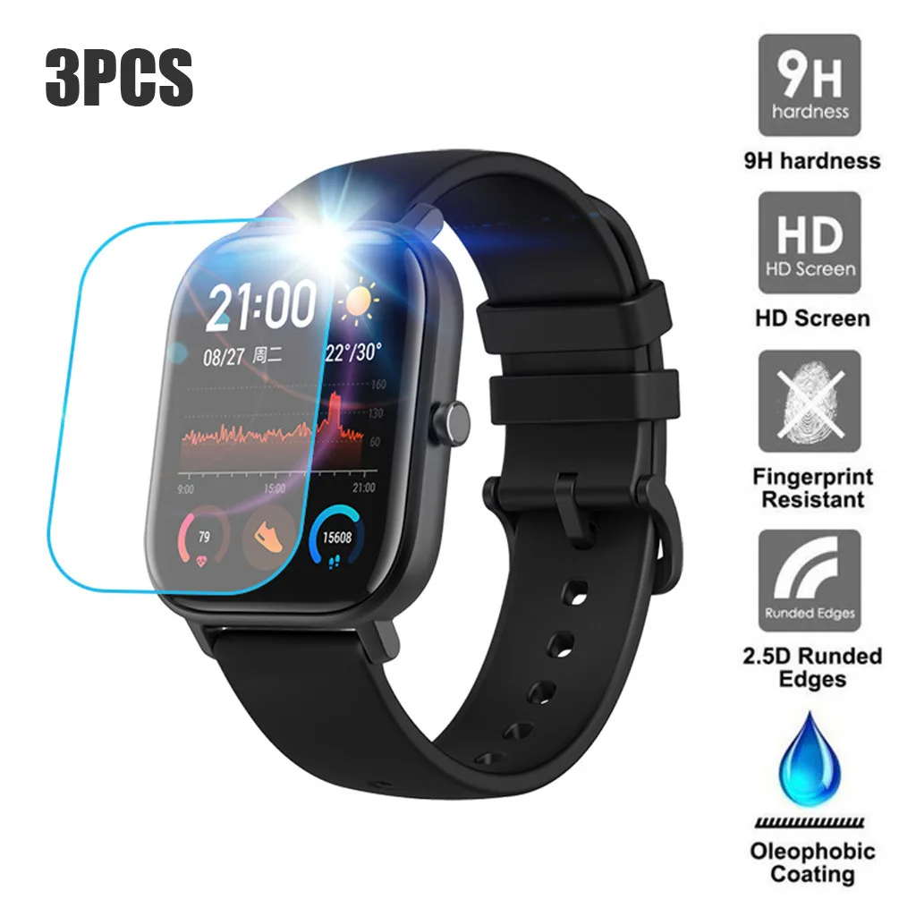 Прозрачная пленка 9H 2.5D для смарт часов AMAZFIT GTS 3 шт.|Ремонтные инструменты и