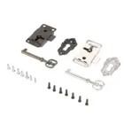 1 комплект, железные античные дверные замки, ящик для дома, деревянная шкатулка для украшений шкафчик, гардероб, буфет, дверной замок с ключом, мебельная фурнитура