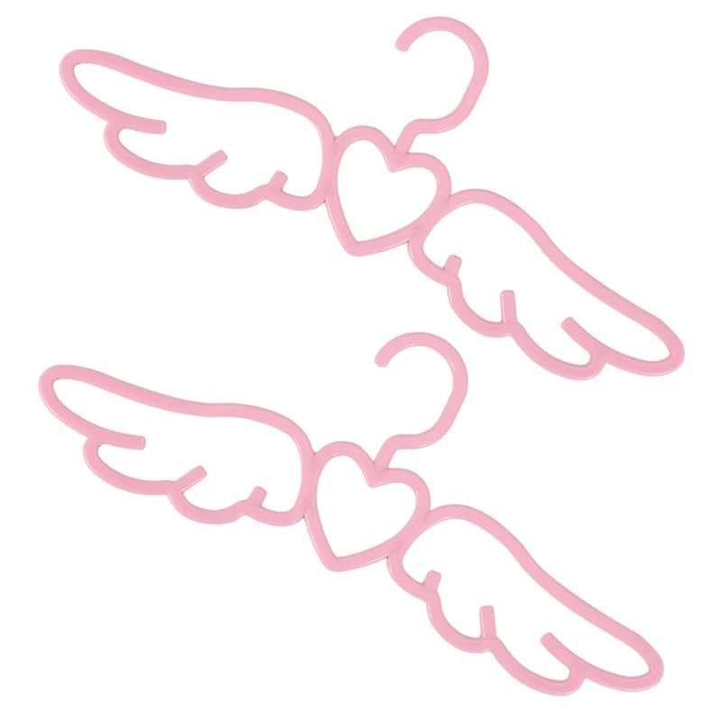 

20 Pcs New Design Fly Angel Plastic Clothes Shirt Hanger, Cute Pretty Pink Loving Heart Scarf Underwear Hanger Rack