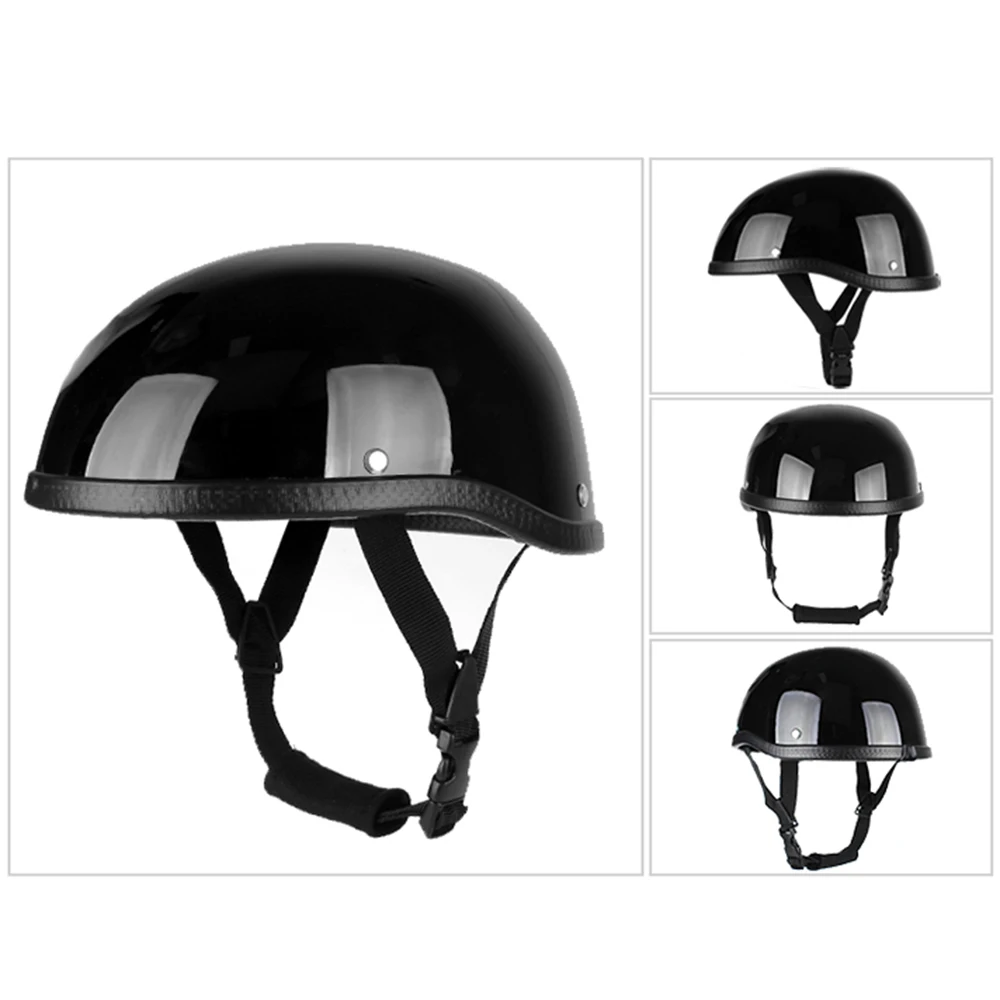 

Retro Style Motorcycle Half Helmet ABS+Cotton Plastic Cap for Motorcyclist Biker Ridder (One Size) Universal Washable