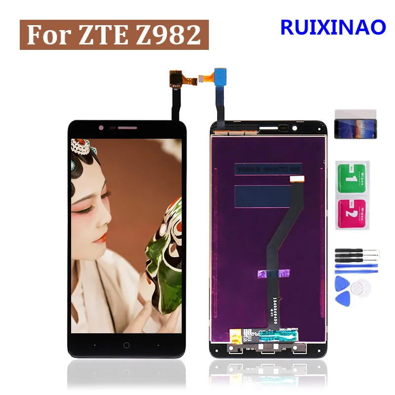 6 0 &quotдля zte Blade Z Max Z982 Полный ЖК дисплей + рамка кодирующий преобразователь