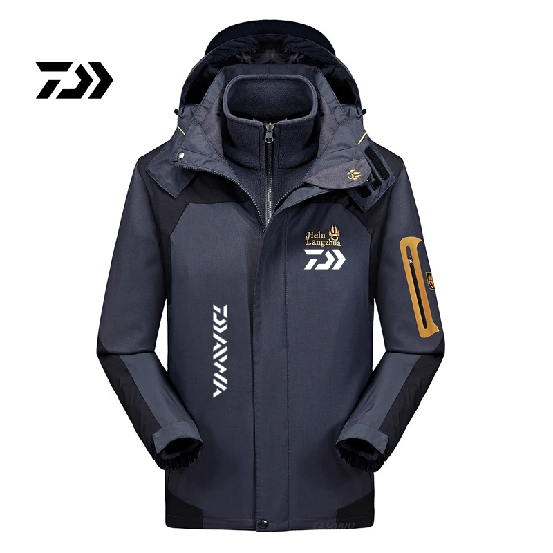 

Daiwa Men's Outdoor Fishing Jacket Waterproof and Windproof Plush Large Men's Sports Mountaineering Fishing Jacket