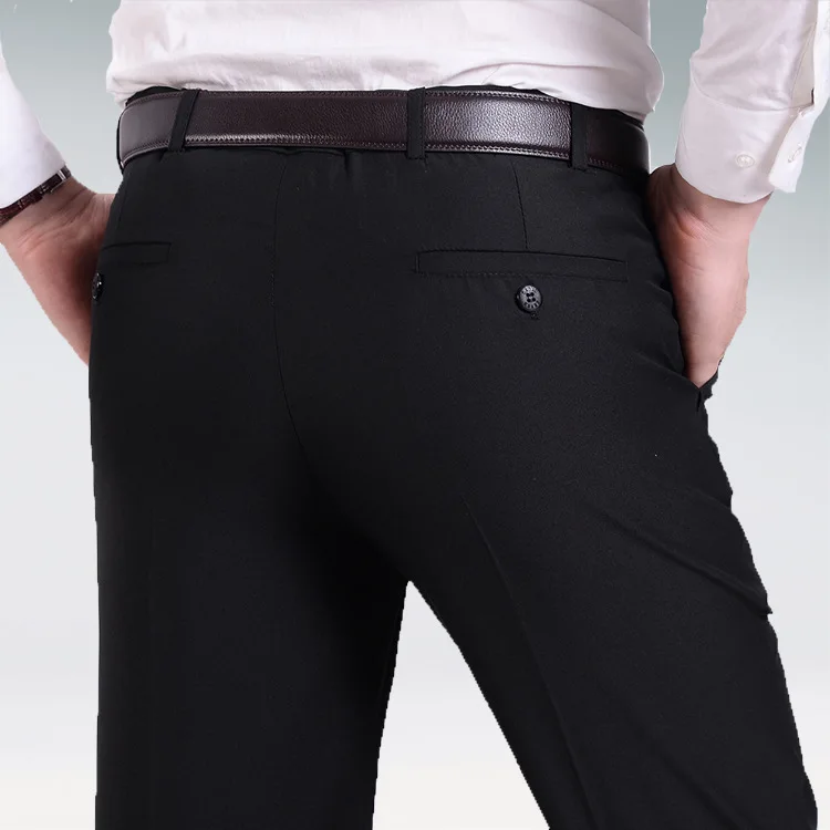 

2019 men's trousers business cultivate one's morality type iron free youth pure color clothing pants suit pants straight seasons