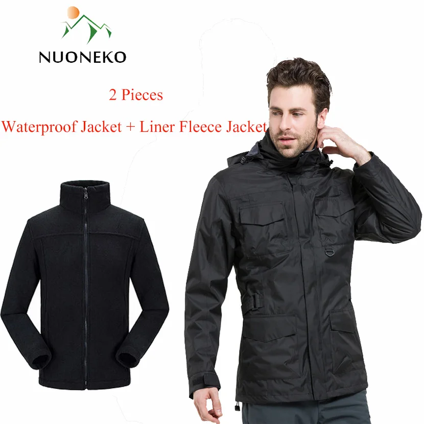 Мужская зимняя водонепроницаемая куртка NUONEKO из 2 предметов уличная ветровка для