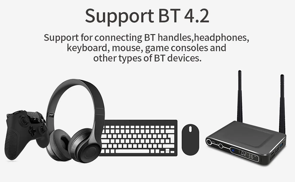 ТВ-Приставка Smart Android 9.0 S922X 2 ГБ 16 4 32 ГБ/64 Гб 4G 5G WiFi телеприставка 1000M LAN H.265 VP9