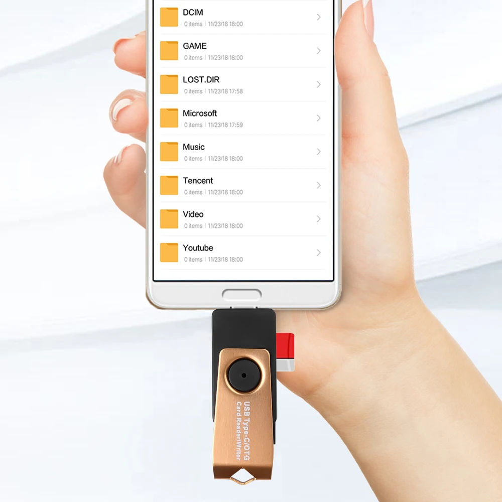 Кардридер Kebidu Type C OTG с USB интерфейсом для ПК телефона портативный кардридер 2 0 TF