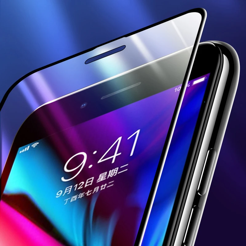 

5000D Full Protective Tempered Glass For iPhone SE 2020 6S 7 8 Plus Glass Screen Protector on iphone6 iphone7 iphone8 Film Case