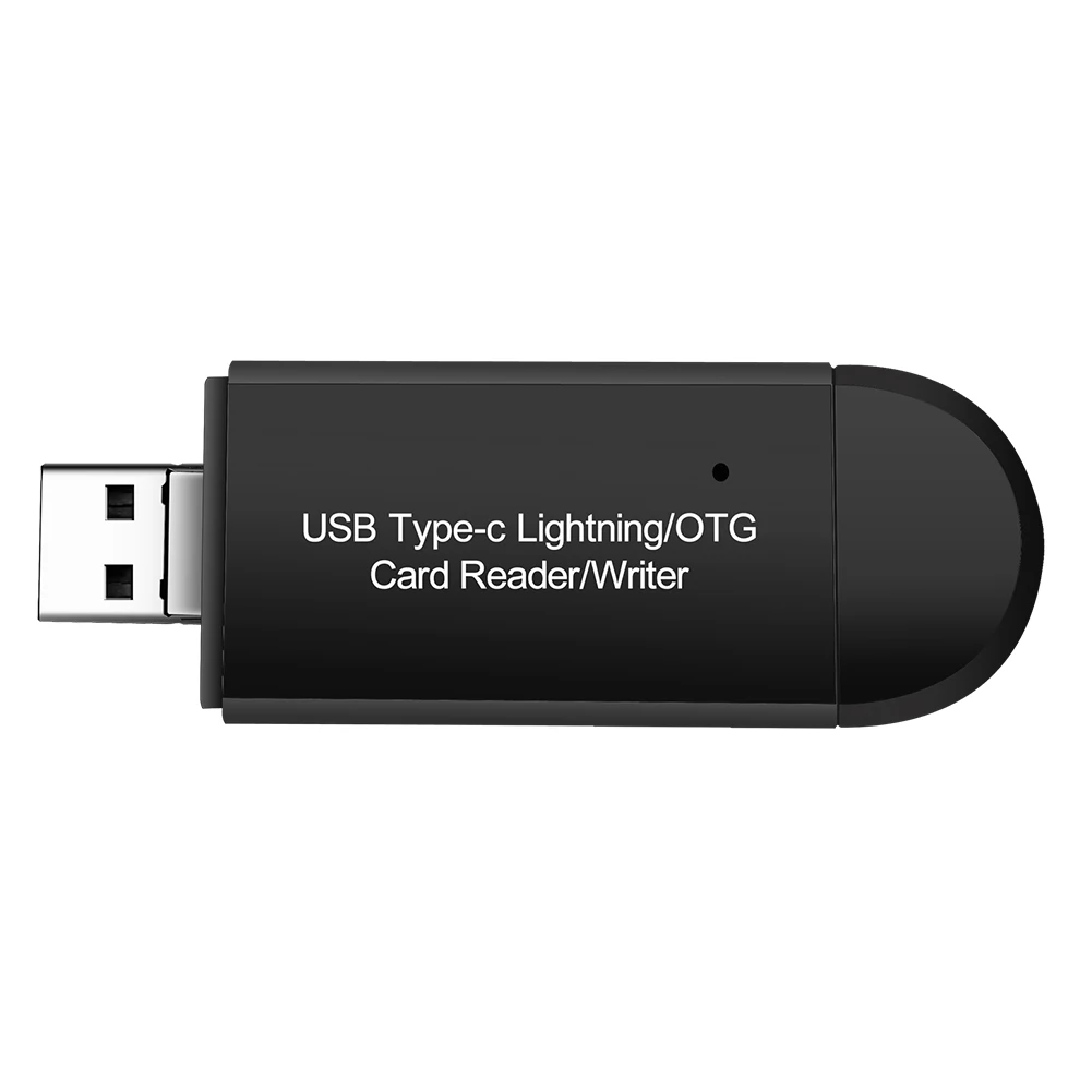 Type-C USB Micro 8 Pin Dongle Удлинительный кабель концентратор для зарядки 4 в 1 OTG адаптер SD TF