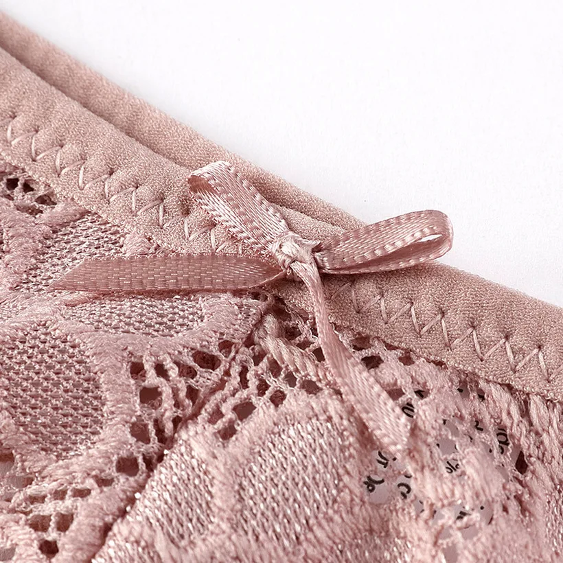 

New Ladies Sexy Lace Hollow Out Transparent Temptation T-Pants Low Waist Thong Comfortable Cotton Crotch Underwear Women