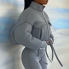 Новинка 2020, классический тренд моды, Зимняя женская новая сексуальная короткая куртка с воротником-стойкой, свободная Женская куртка