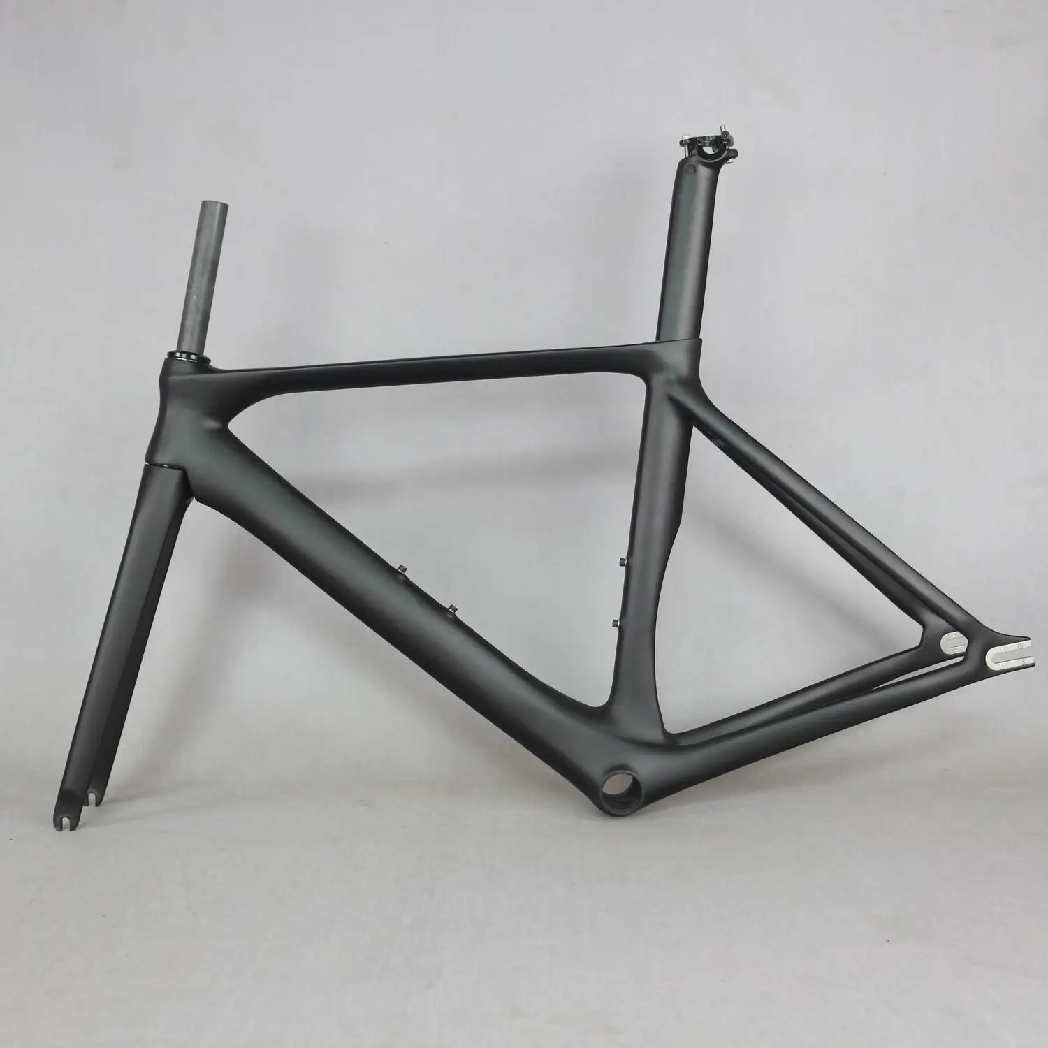 black matte finish Лучшая фиксированной передачи дешевая китайская карбоновая велосипедная Рама FM269 - Цвет: black matte finish
