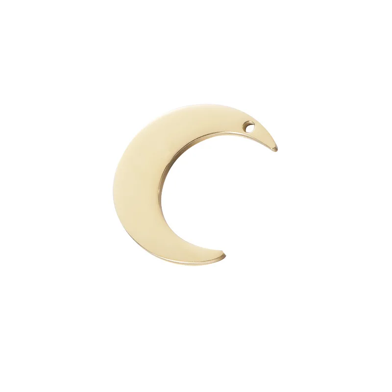 

Stainless Steel Cresent Pendant Horns Charms Moon For Jewelry Making Mirror Polished Craft Gold Color Metal Accessories 10pcs