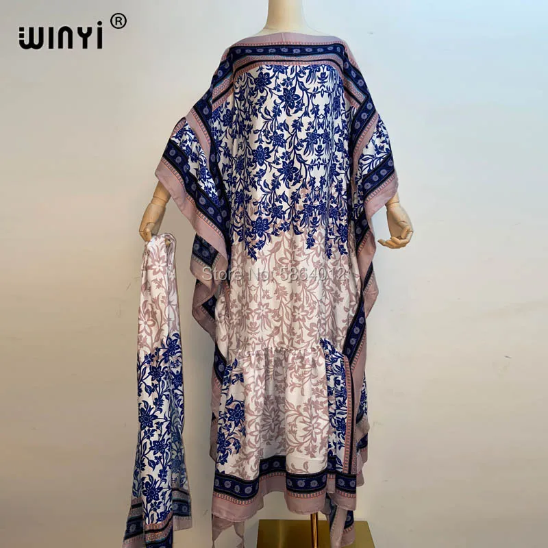 

2021 WINYI winter Runway Designer Elegant Pleated Dress Women Long Sleeve Splicing Stripe Print Female Midi Dress Vestdios