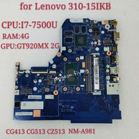                    310-15IKB                                                  I7-7500U VGA 2G  DDR 4G             NM-A981 FRU 5B20N72210 5B20N72209