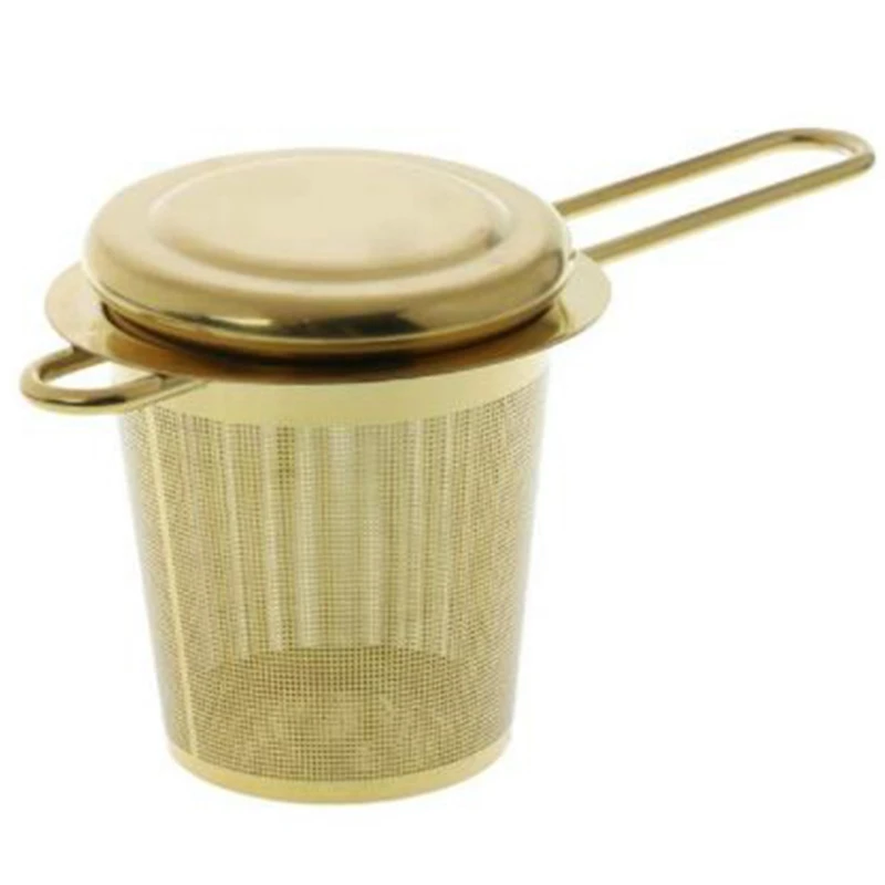 

Mesh Tea Infuser Stainless Steel Strainer Loose Leaf Teapot Spice Filter with Lid Cups Kitchen Accessories Reusable