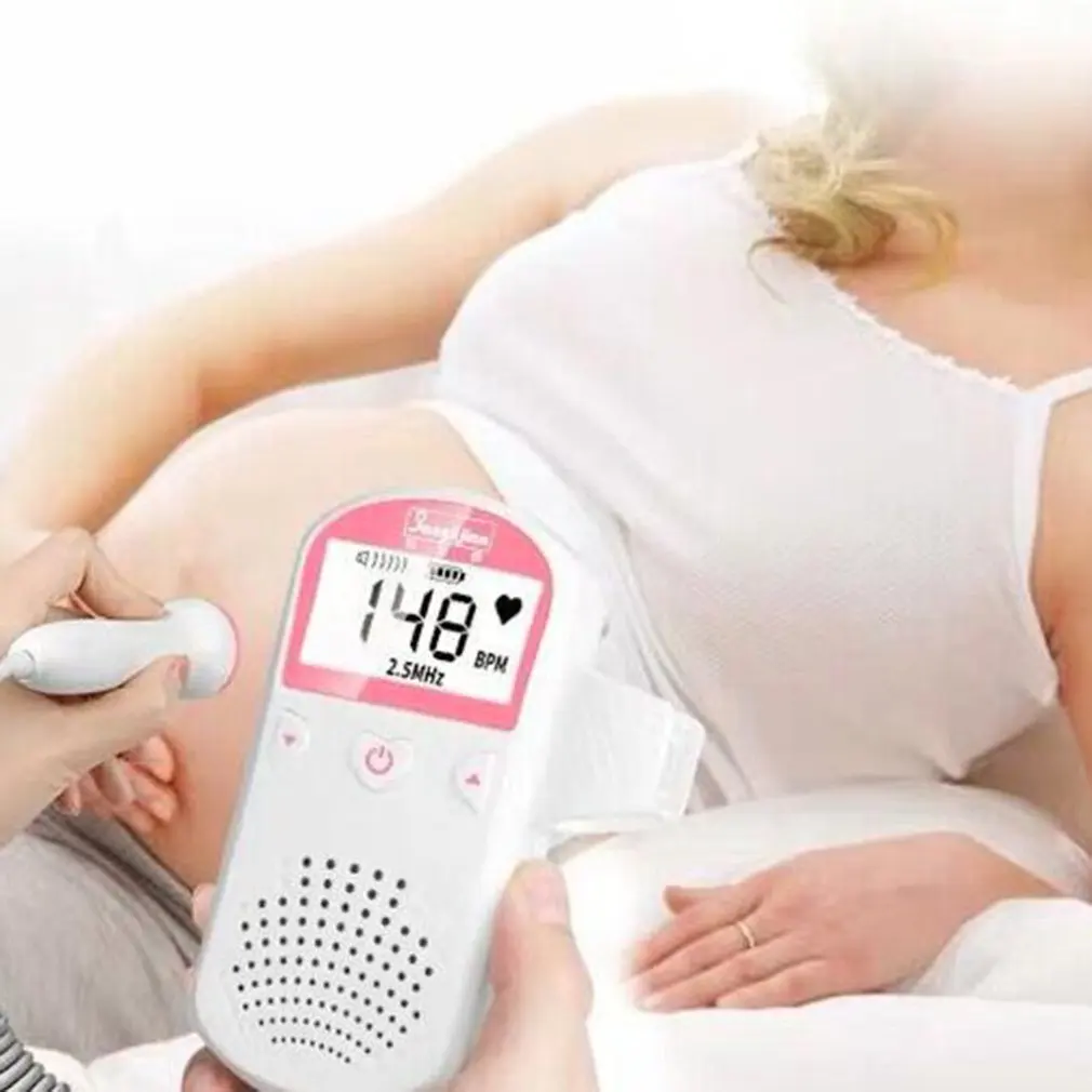 

Fetal Doppler Ultrasound Baby Heartbeat Detector Home Pregnant Doppler Baby Heart Rate Monitor Pocket Doppler