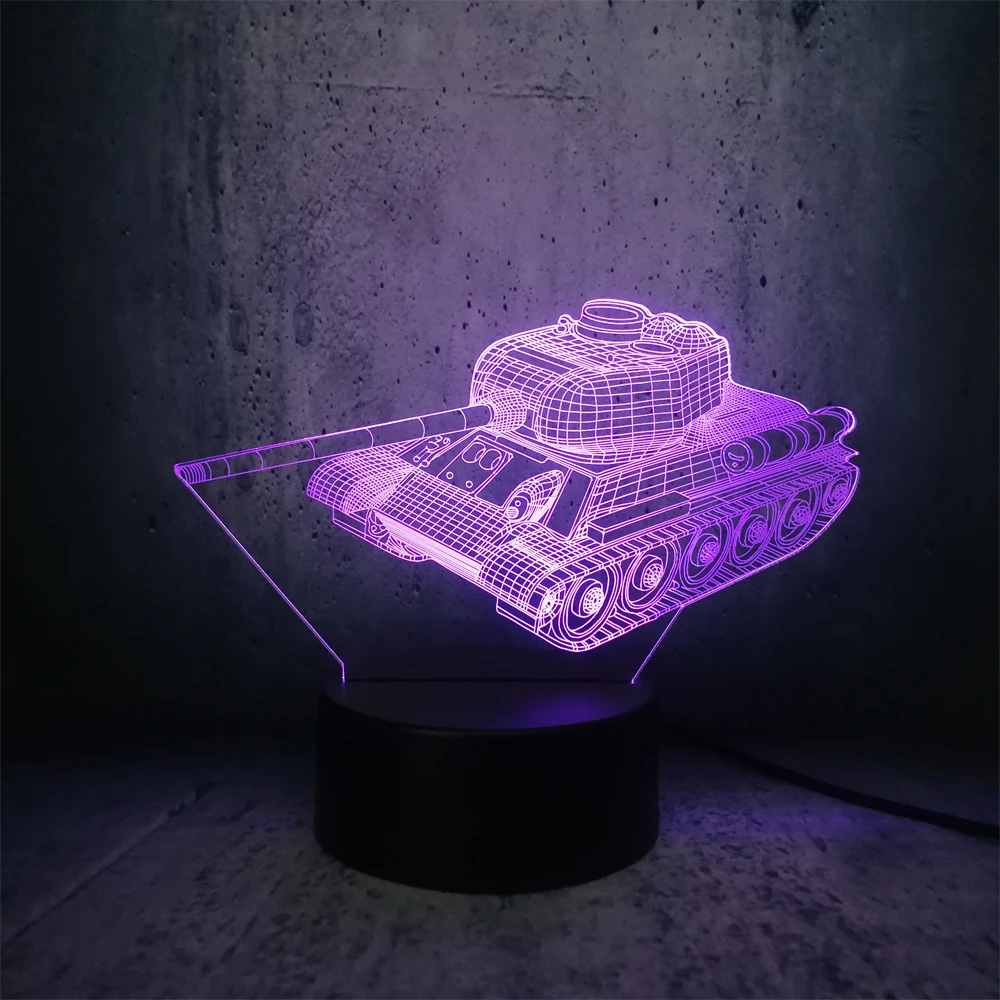 Крутой светильник ing Tank Модель 3D светодиодный Ночник крутые ребята лучший день