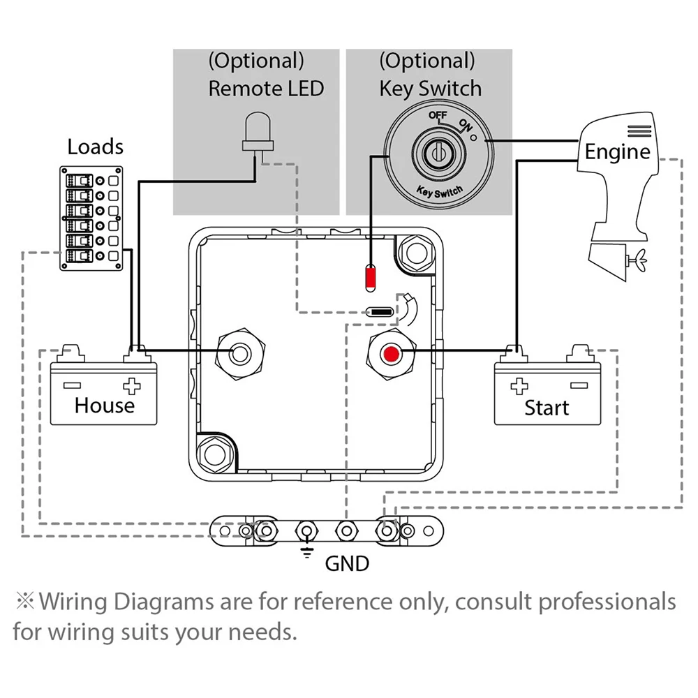 

Voltage Sensitive Relay Automatic Charger Relay Battery Isolator VSR Module 12V 125 Amp Waterproof Dual Battery Isolator