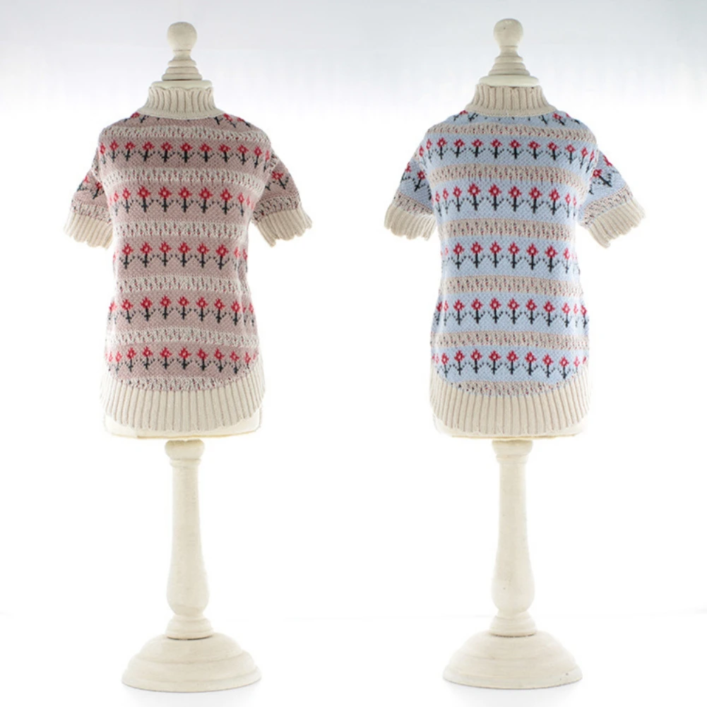 

Вязаный свитер с милым принтом для собаки, зимняя утепленная одежда для щенка, пуловер для чихуахуа, собаки, кардиган, жилет