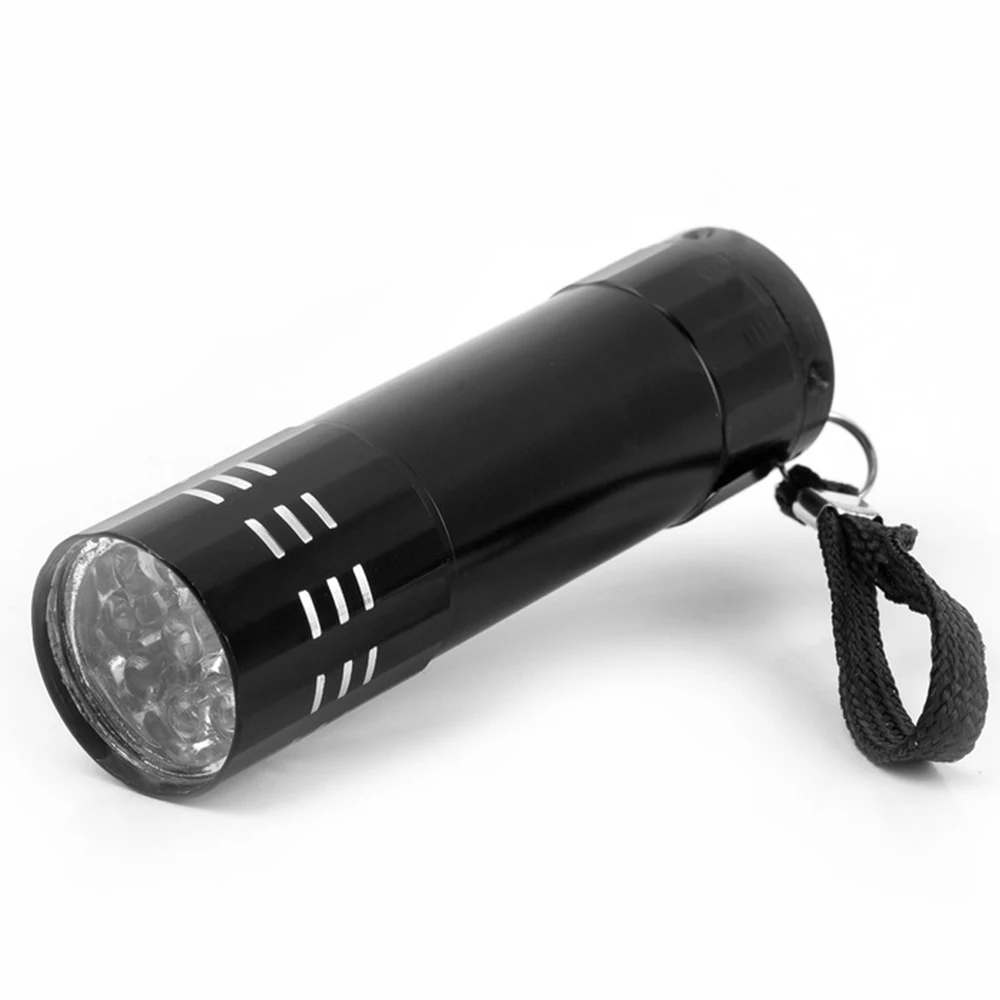 

2* 9LED Aluminium UV Ultra Violet Pen Torch Flash light Black light AAA Lamp UK