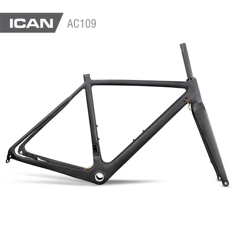 

Toray T700 Carbon Cyclocross Bikes All Internal Disc Brake Cyclocross Frames BSA Flat Mount Thru Axle 700*28~32C