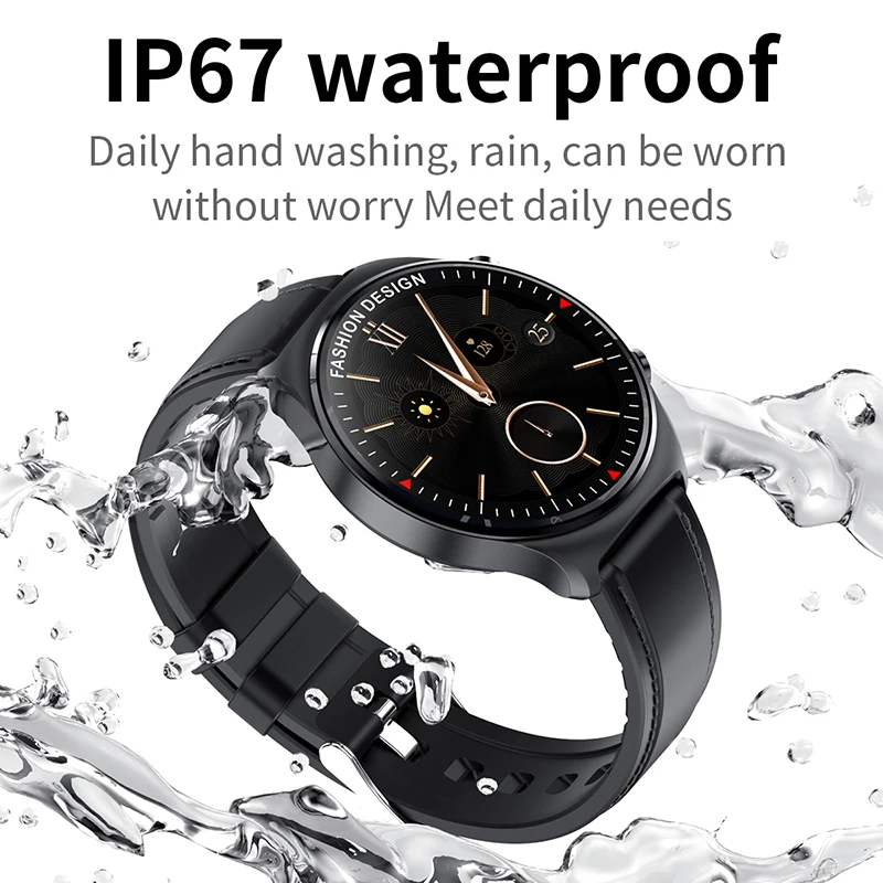 360*360 HD 1.32 Screen Smart Watch Men Large Battery Bluetooth Call Music Player Link TWS Headset Steel Strap Smartwatch For | Электроника