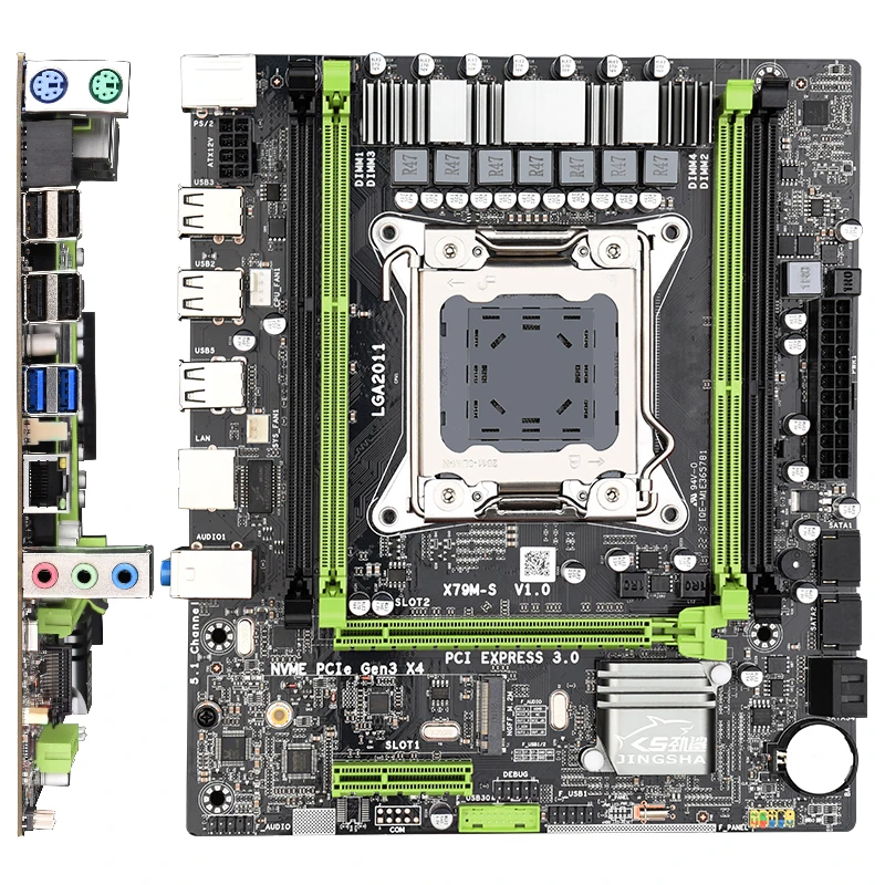 Jingsha X79 М s 2 0 набор материнских плат с Ксеон E5 2630 V2 4x4GB = 16 Гб 1333 МГц DDR3 память ECC REG и