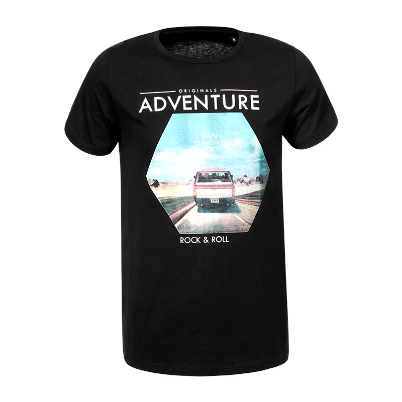 Мужская футболка с коротким рукавом и круглым вырезом принтом | одежда