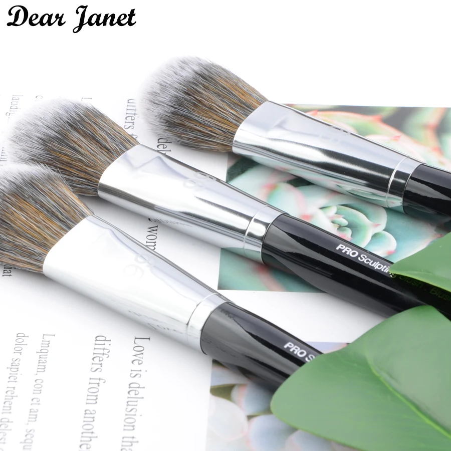 1 piece Pro sculpting blush#99 Blusher Makeup brushes Powder contour Make up brush synthetic Hair wood handle