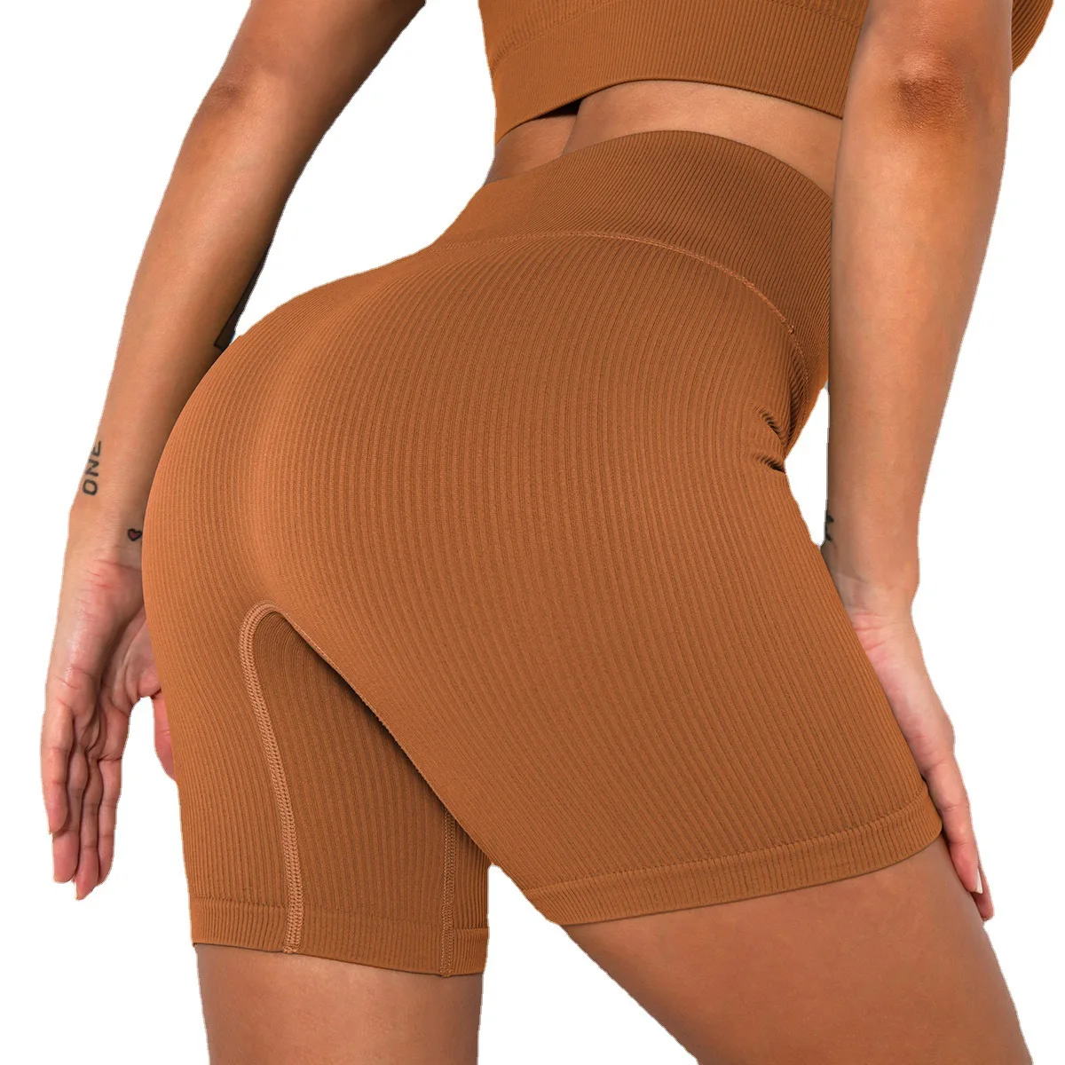 Бесшовные подтягивающие бедра штаны для йоги женские спортивные бега фитнеса