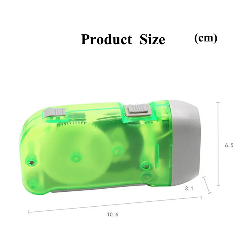 Hand Crank Flashlight No Battery Wind Up Car Kid Flashlights Shake Led Light Lantern LED Bright light Powerful Emergency | Спорт и