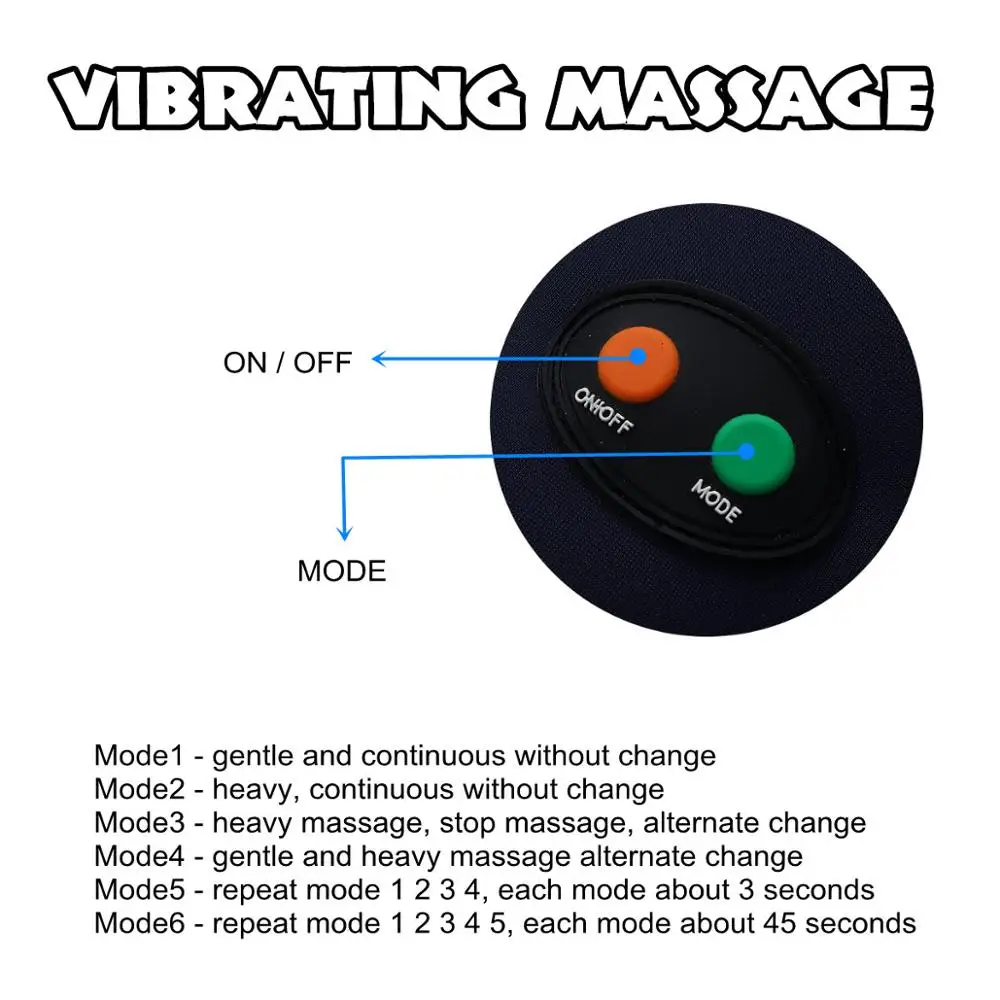 Электрическая u образная дорожная подушка с 6 режимами массажер для шеи