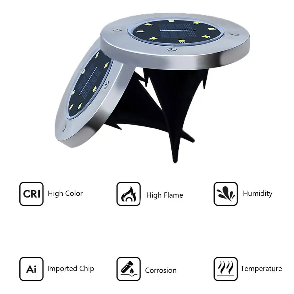 Multi-use Solar Powered Ground Light 4/8 LED Outdoor Path Spot Lamp Yard Garden Lawn Landscape Waterproof | Лампы и освещение