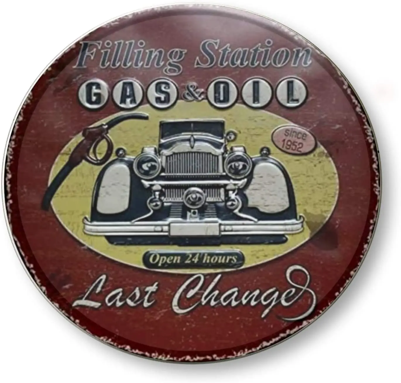 

Welcome to our beach vintage round tin sign suitable for home and kitchen bar cafe gas station garage 12X12 inches