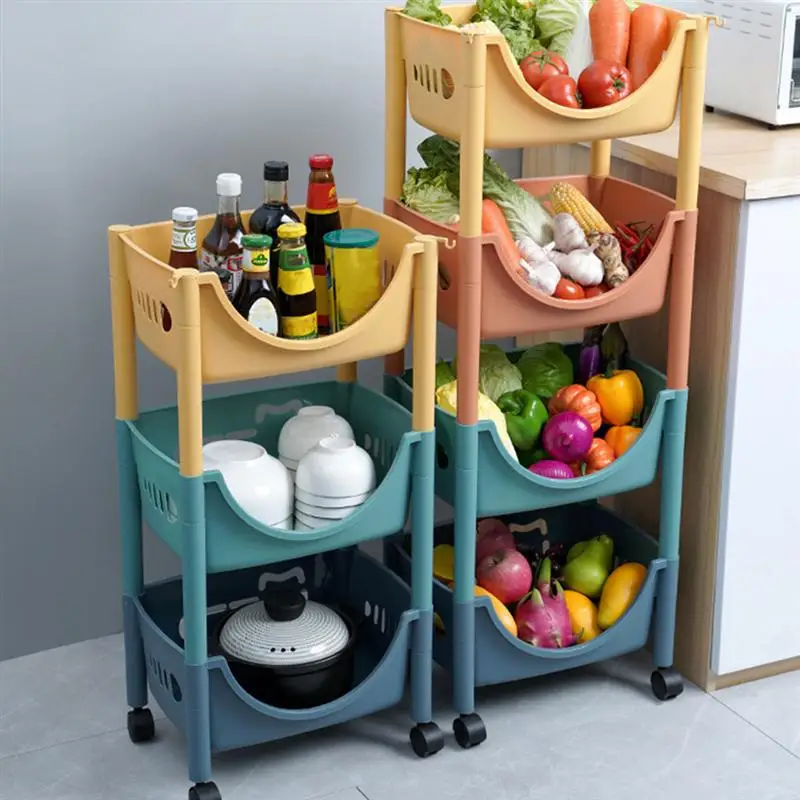 

3 Layers Multipurpose Convenient Practical Vegetable Storage Rack Multi-layer Basket for Restaurant Kitchen Home