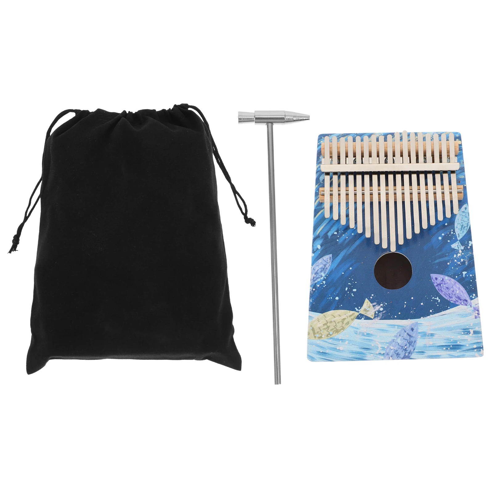 

1 комплект практичного полезного прочного креативного пальчикового пианино калимба для начинающих пианино для большого пальца 17-клавишное...