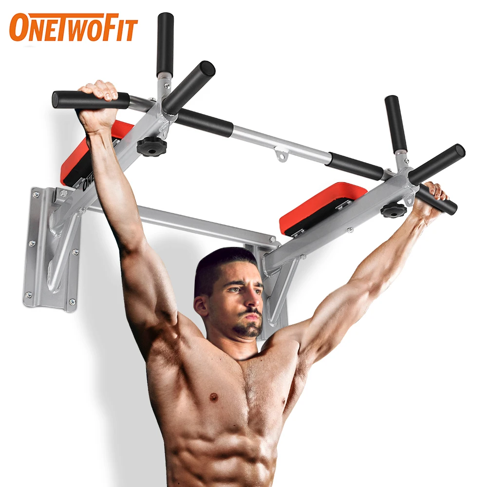 OneTwoFit настенный вытягивающий тренажер для подбородка тренажерного зала