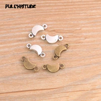pulchritude 30pcs 615mm two color 2020 new zinc alloy vintage small moon connectors pendants jewelry making diy handmade craft