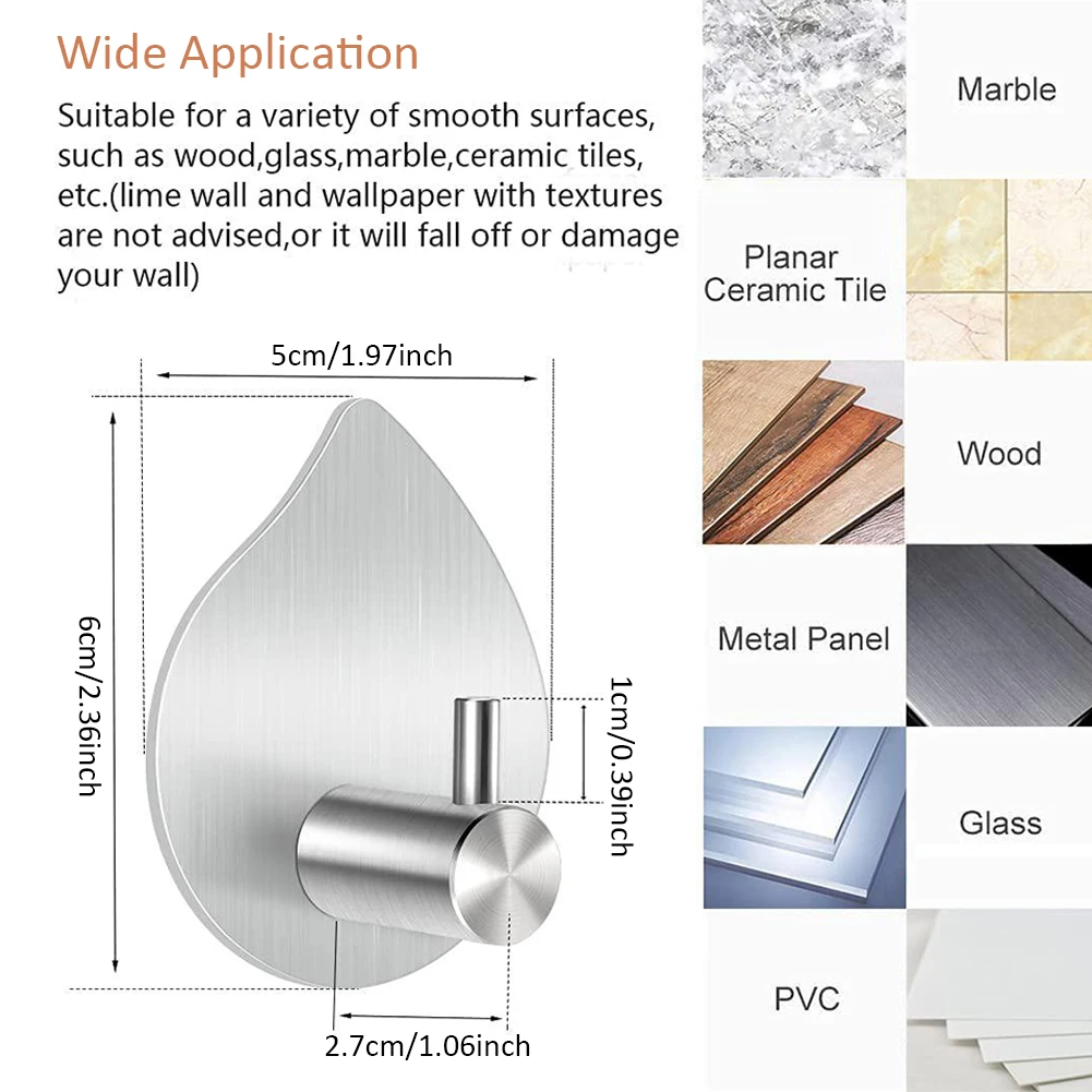 

4pcs Strong Self Adhesive Stainless Door Wall Hangers Hooks Suction Heavy Load Rack Cup Sucker For Kitchen Bathroom Hardware