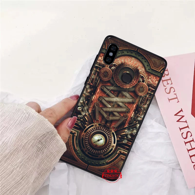 Стимпанк Шестерни Мягкий силиконовый чехол для Redmi 4A 4X5 плюс 5A 6 Pro 6A 7 7A S2 Go K20
